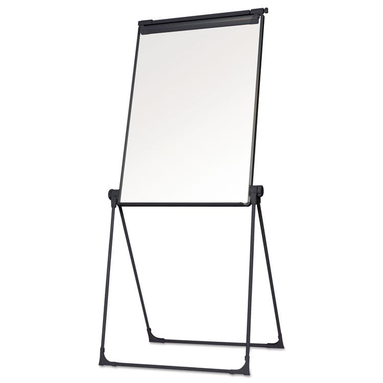BI-SILQUE VISUAL COMMUNICATION PRODUCTS Folds-to-a-Table Melamine Easel, 28.5" x 37.5", White Surface, Black Steel Frame (BVCEA14000583MV) thumbnail 3