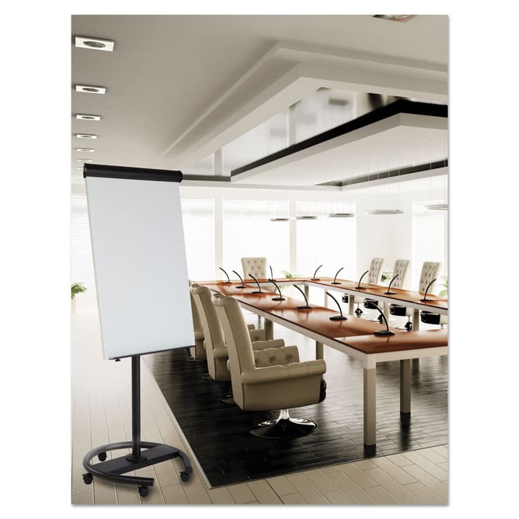 BI-SILQUE VISUAL COMMUNICATION PRODUCTS 360 Multi-Use Mobile Magnetic Dry Erase Easel, 27" x 41", White Surface, Black Steel Frame (BVCEA4806156)