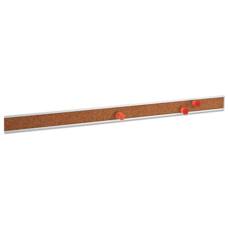 UNIVERSAL OFFICE PRODUCTS Cork Bulletin Bar, 1" x 36", Brown/Silver (UNV43436) thumbnail 3