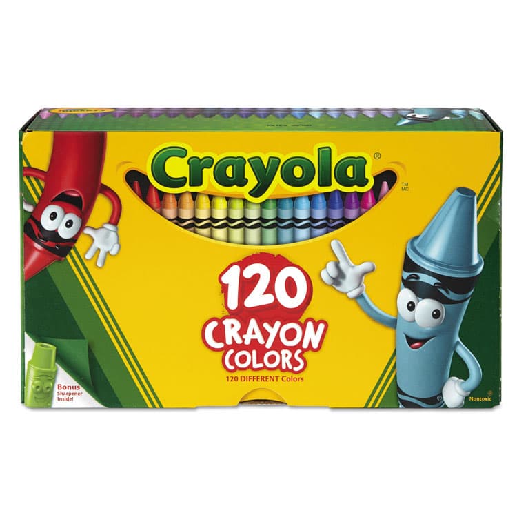BINNEY & SMITH / CRAYOLA Classic Color Crayons, Tuck Box Packaging, Regular Size, 0.31" x 3.63", 120 Assorted Colors, 120/Box (CYO526920)