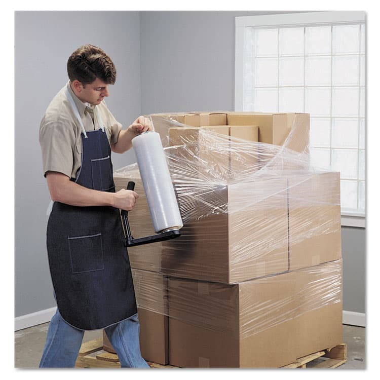 UNIVERSAL OFFICE PRODUCTS Lightweight Adjustable Hand Dispenser for Stretch Film Rolls 12" to 20" Wide (UNV89000) thumbnail 2