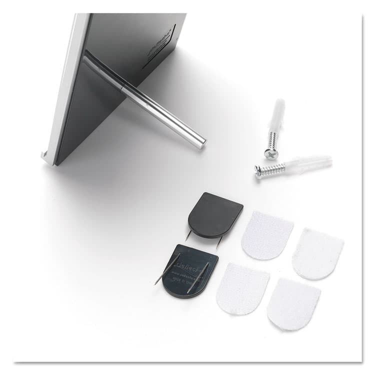 DEFLECTO CORPORATION Interior Image Anti-Glare Sign Holder, Landscape, 8.5" x 2" Insert, Black/Silver (DEF89105) thumbnail 3