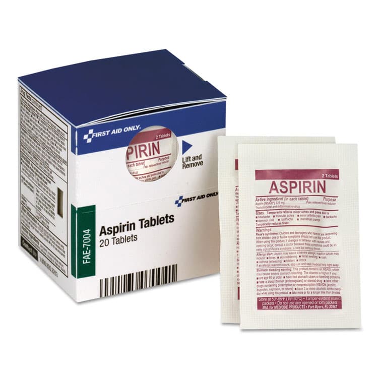 FIRST AID ONLY, . SmartCompliance Aspirin Refill, 2/Packet, 10 Packets/Box (FAOFAE7004) thumbnail 2