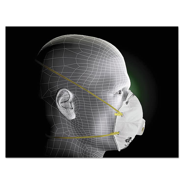 3M/COMMERCIAL TAPE DIV. Particulate Respirator 8210V, N95, Cool Flow Valve, Standard Size, 10/Box (MMM8210V) thumbnail 4