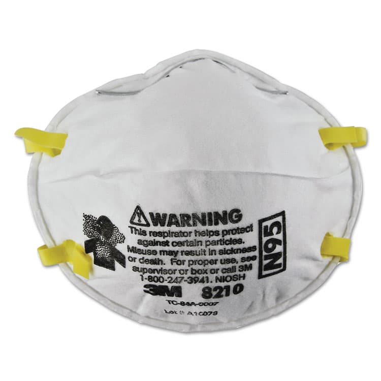 3M/COMMERCIAL TAPE DIV. Lightweight Particulate Respirator 8210, N95, Standard Size, 20/Box (MMM8210) thumbnail 2