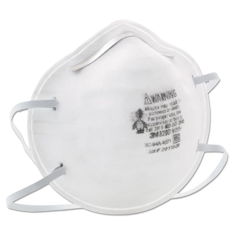 3M/COMMERCIAL TAPE DIV. N95 Particle Respirator 8200 Mask, Standard-Size, 20/Box (MMM8200) thumbnail 2