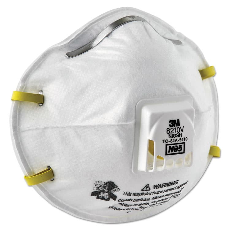 3M/COMMERCIAL TAPE DIV. Particulate Respirator 8210V, N95, Cool Flow Valve, Standard Size, 10/Box (MMM8210V) thumbnail 2