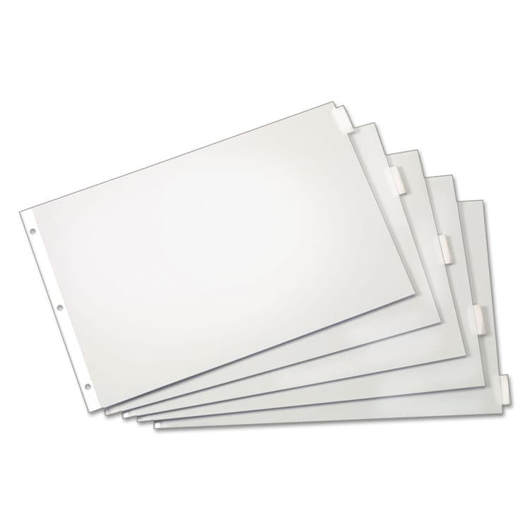 CARDINAL BRANDS . Paper Insertable Dividers, 5-Tab, 11 x 17, White, Clear Tabs, 1 Set (CRD84812) thumbnail 4