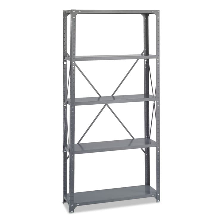 SAFCO PRODUCTS Commercial Steel Shelving Unit, Five-Shelf, 36w x 12d x 75h, Dark Gray (SAF6265)