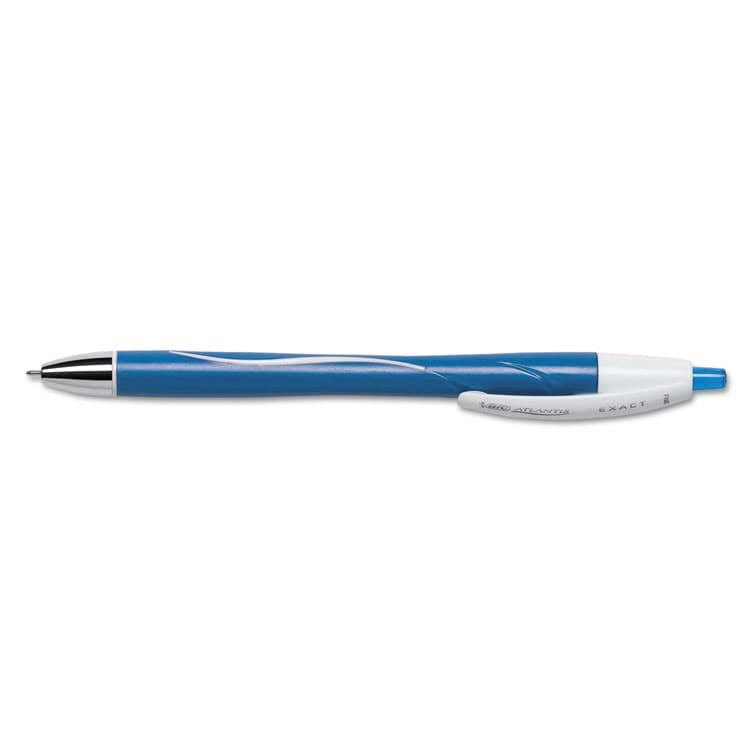 BIC CORP. GLIDE Exact Ballpoint Pen, Retractable, Fine 0.7 mm, Blue Ink, Blue Barrel, Dozen (BICVCGN11BE) thumbnail 3