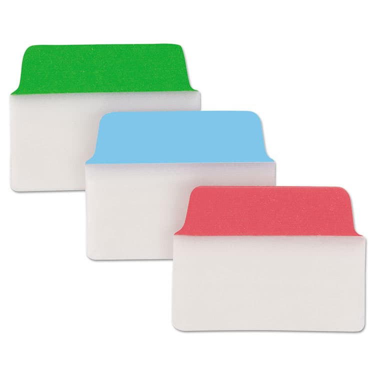 AVERY PRODUCTS CORPORATION Ultra Tabs Repositionable Tabs, Standard: 2" x 1.5", 1/5-Cut, Assorted Colors (Blue, Green and Red), 24/Pack (AVE74754) thumbnail 2