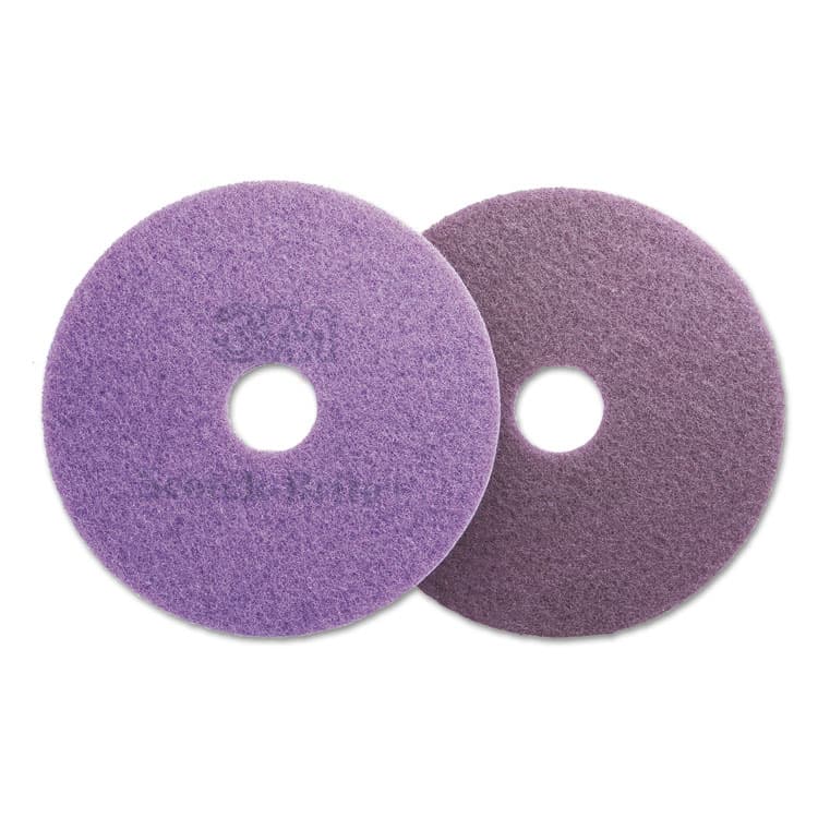 3M/COMMERCIAL TAPE DIV. Diamond Floor Pads, 19" Diameter, Purple, 5/Carton (MMM48196)