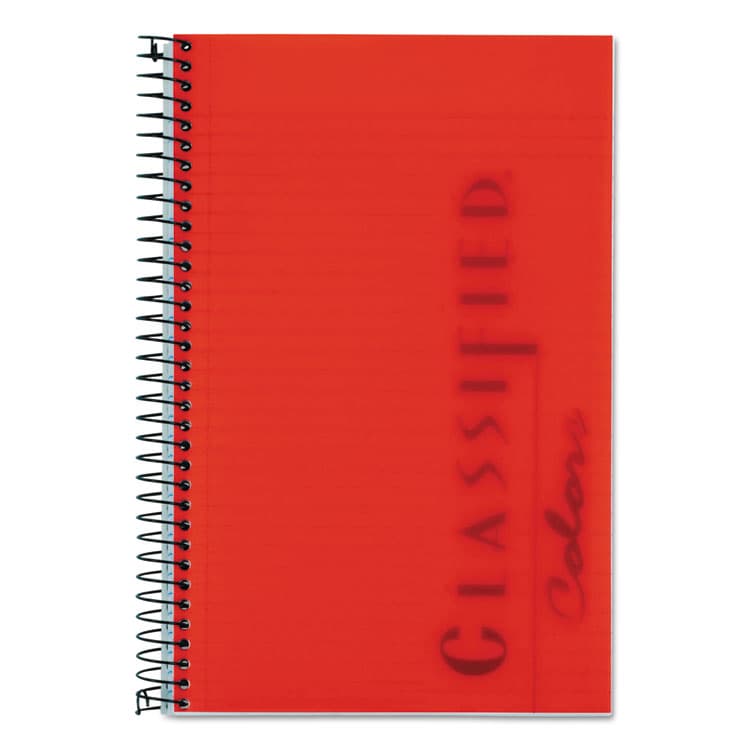 TOPS BUSINESS FORMS Color Notebooks, 1-Subject, Narrow Rule, Ruby Red Cover, (100) 8.5 x 5.5 White Sheets (TOP73505)