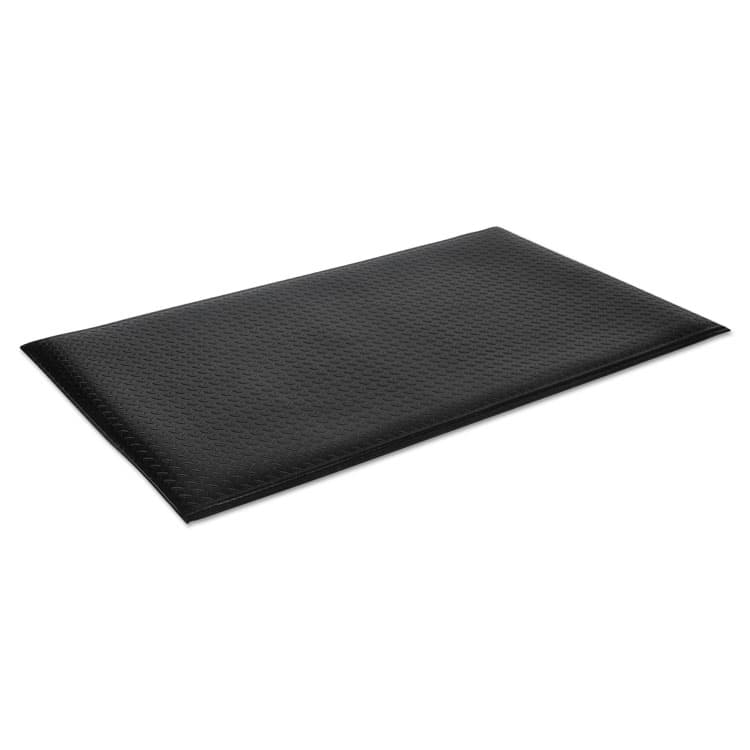 CROWN MATS & MATTING Wear-Bond Comfort-King Anti-Fatigue Mat, Rectangular, Black Raised Deck Plate Surface, 36" x 60" (CWNWBZ035KD)