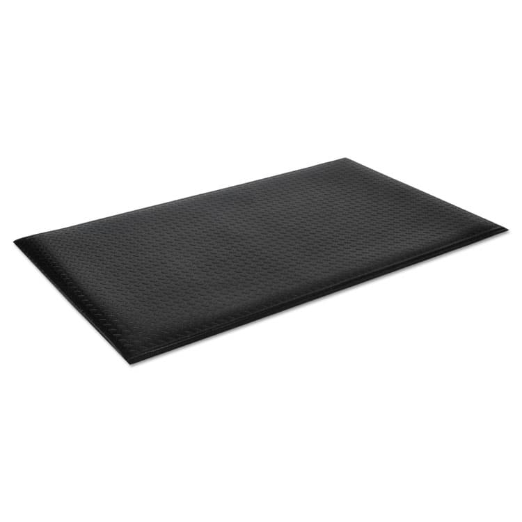CROWN MATS & MATTING Wear-Bond Comfort-King Anti-Fatigue Mat, Rectangular, Black Raised Deck Plate Surface, 24" x 36" (CWNWBZ023KD)