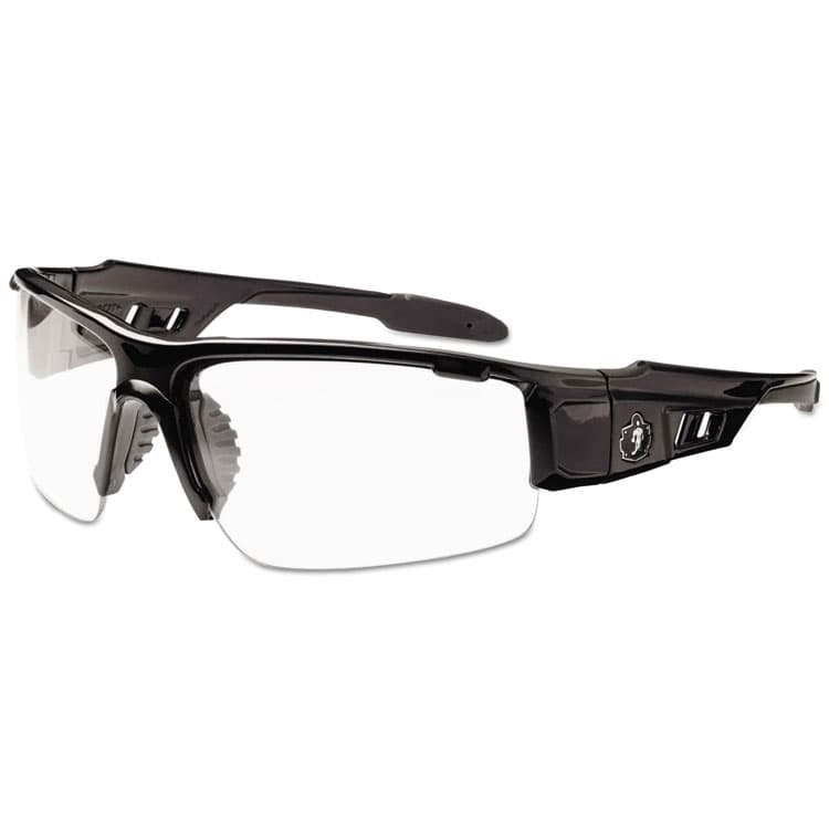 ERGODYNE CORPORATION Skullerz Dagr Safety Glasses, Black Half Frame, Clear Single Lens (EGO52000)