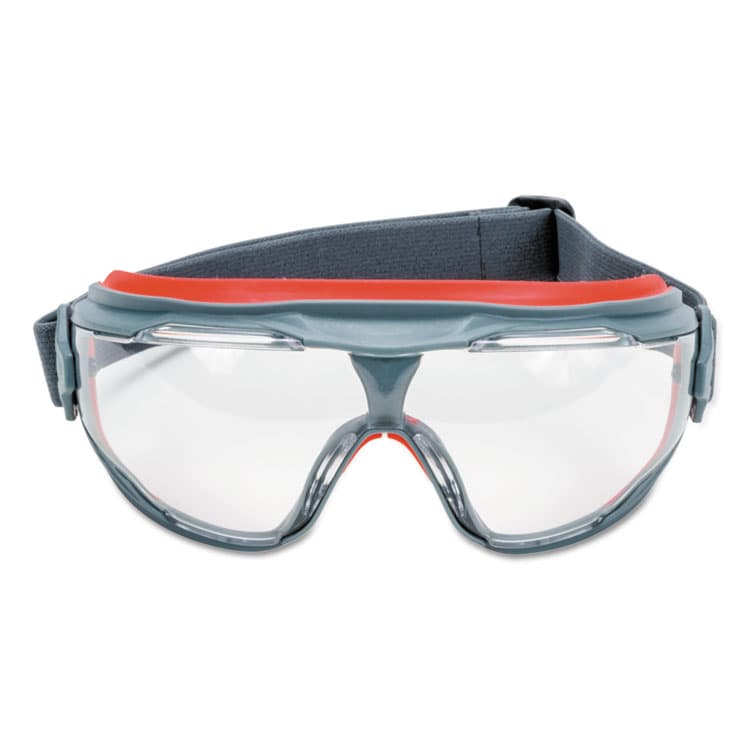 3M/COMMERCIAL TAPE DIV. GoggleGear 500Series Safety Goggles, Anti-Fog, Red/Gray Frame, Clear Lens,10/Ctn (MMMGG501SGAF)