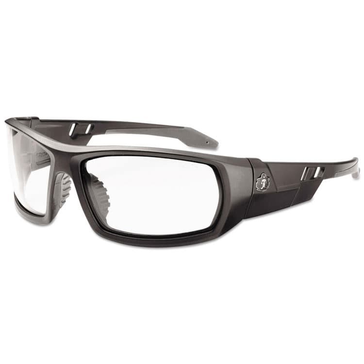 ERGODYNE CORPORATION Skullerz Odin Safety Glasses, Matte Black Full Frame, Clear Dual Lens (EGO50400)