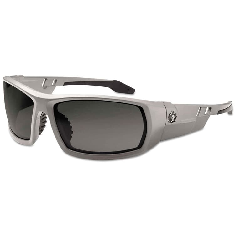 ERGODYNE CORPORATION Skullerz Odin Safety Glasses, Fog-Off Technology, Matte Gray Full Frame, Smoke Dual Lens (EGO50133)