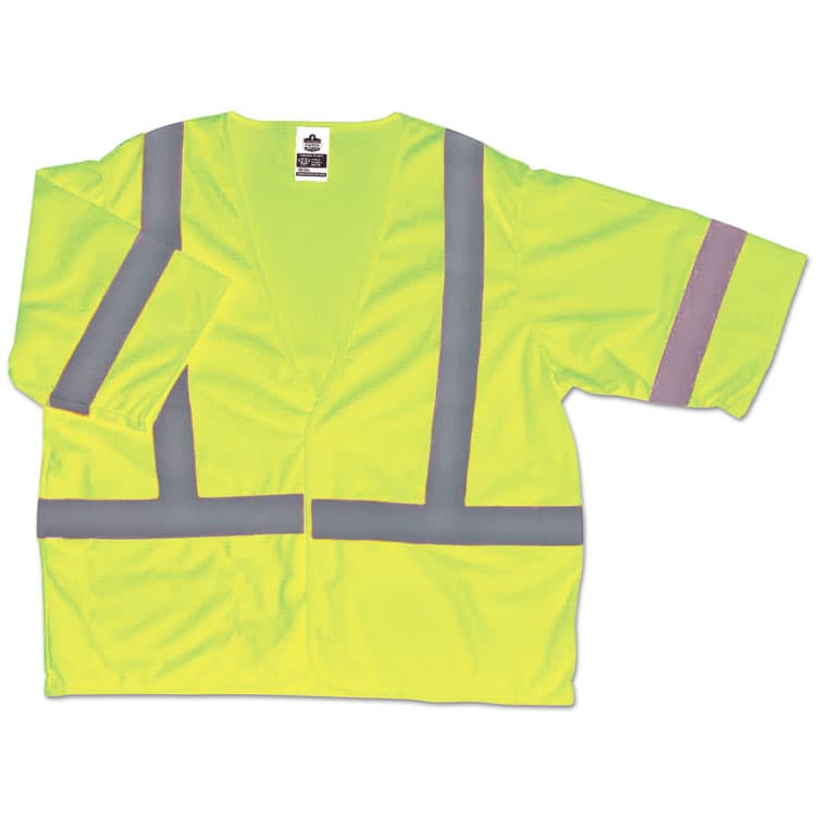 ERGODYNE CORPORATION GloWear 8310HL Type R Class 3 Economy Mesh Vest, Small to Medium, Lime (EGO22023)