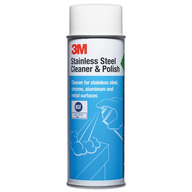 3M/COMMERCIAL TAPE DIV. Stainless Steel Cleaner and Polish, Lime Scent, Foam, 21 oz Aerosol Spray, 12/Carton (MMM14002) thumbnail 2
