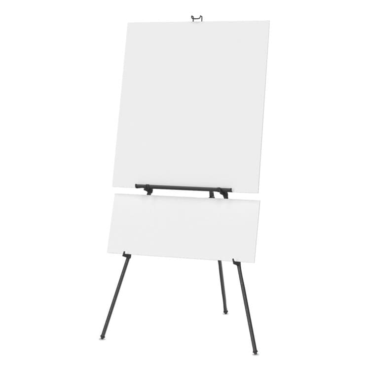 QUARTET MFG. Aluminum Heavy-Duty Display Easel, 38" to 66" Tall, Black, Supports Up to 45 lb (QRT56E)