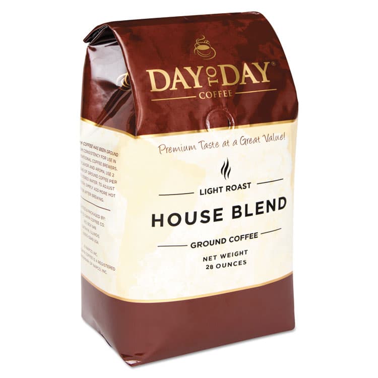 PAPANICHOLAS COFFEE 100% Pure Coffee, House Blend, Ground, 28 oz Bag, 3/Pack (PCO33750)