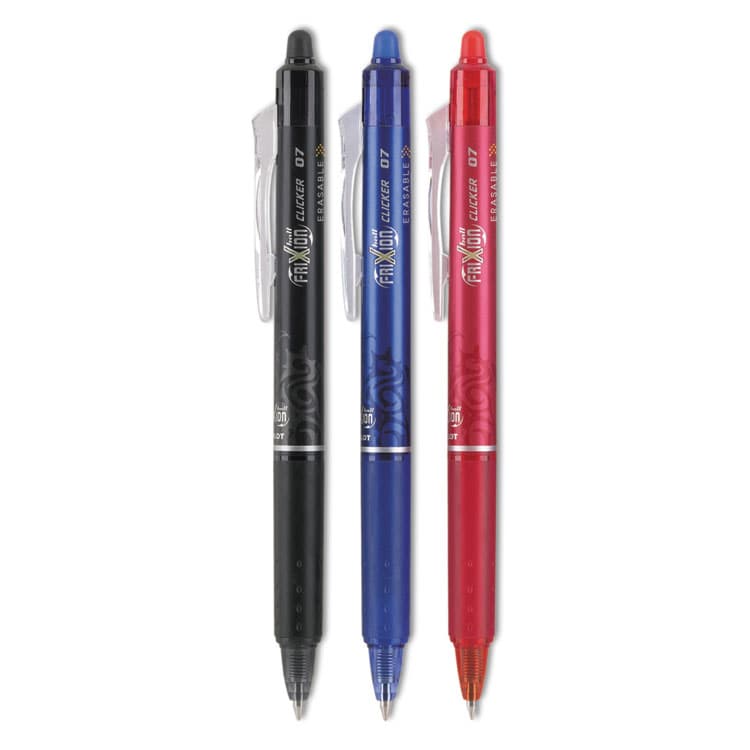 PILOT CORP. OF AMERICA FriXion Clicker Erasable Gel Pen, Retractable, Fine 0.7 mm, Assorted Business Ink and Barrel Colors, 3/Pack (PIL31467) thumbnail 2
