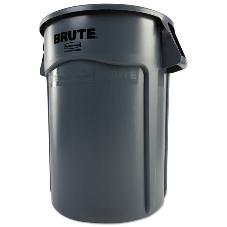 RUBBERMAID COMMERCIAL PROD. Vented Round Brute Container, 44 gal., Plastic, Gray (RCP264360GY) thumbnail 2