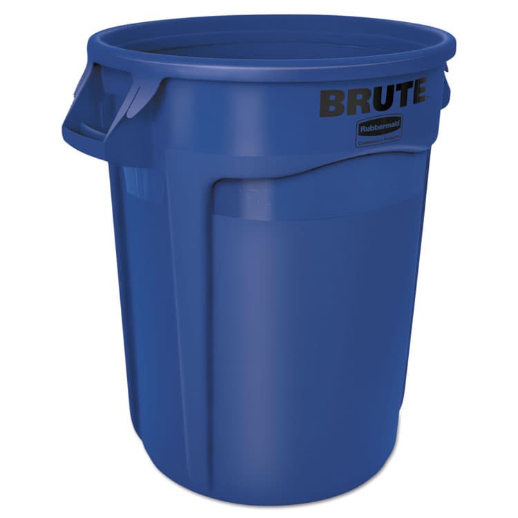 RUBBERMAID COMMERCIAL PROD. Vented Round Brute Container, 32 gal, Plastic, Blue (RCP2632BLU)