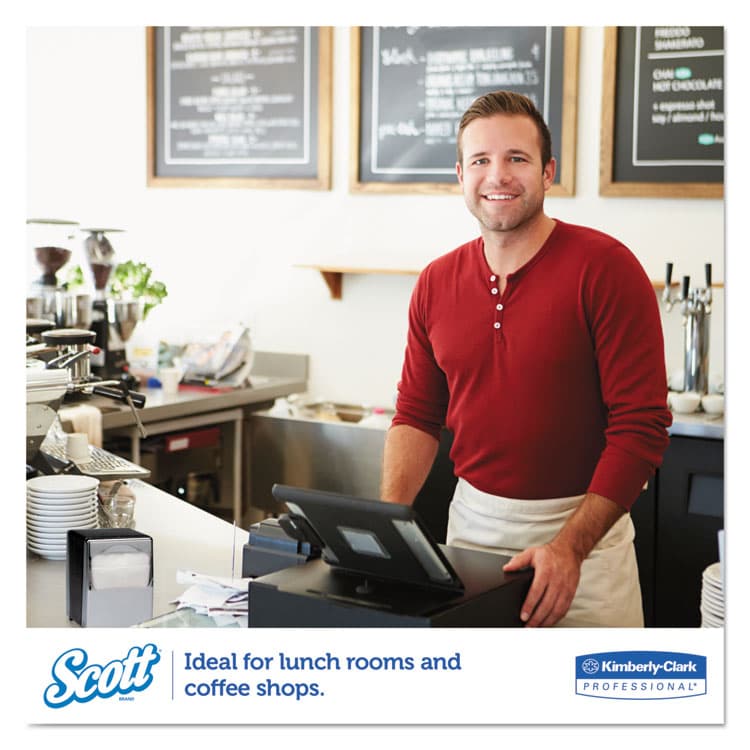 KIMBERLY CLARK Low-Fold Dispenser Napkins, 1-Ply, 12 x 7, White, 250/Pack, 32 Packs/Carton (KCC98720) thumbnail 4