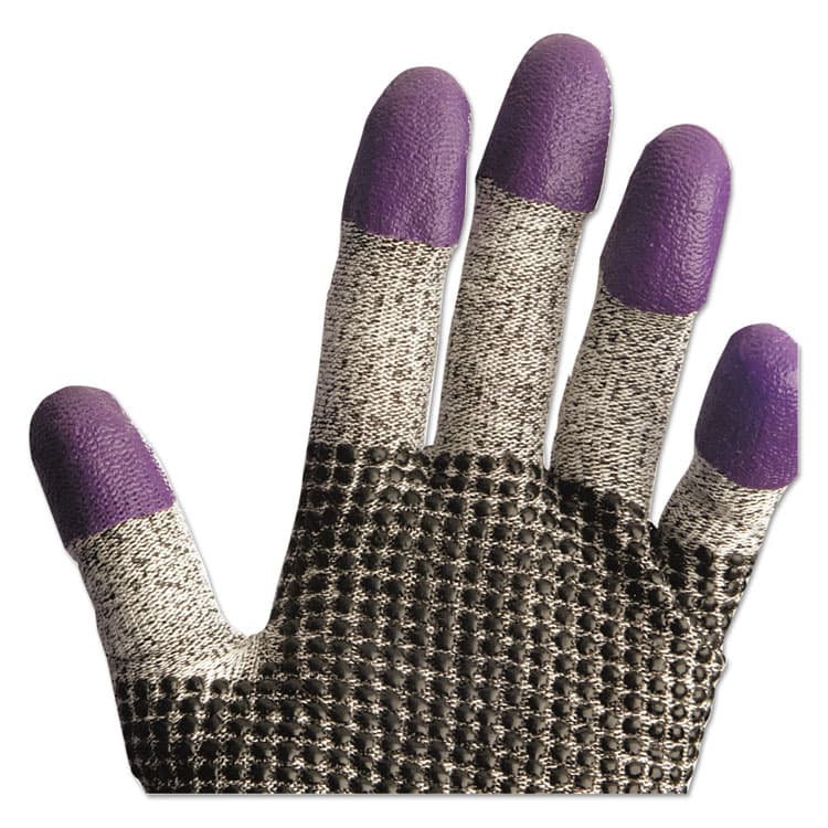 KIMBERLY CLARK G60 PURPLE NITRILE Cut-Resistant Gloves, EN388: 4340, 9.84" Long, X-Large (Size 10), Black/White, 12 Pairs/Carton (ANS97433CT) thumbnail 2