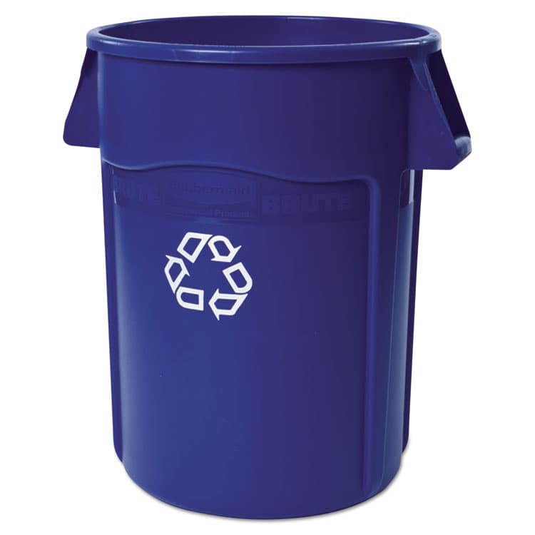 RUBBERMAID COMMERCIAL PROD. Brute Recycling Container, 44 gal, Polyethylene, Blue (RCP264307BLU)