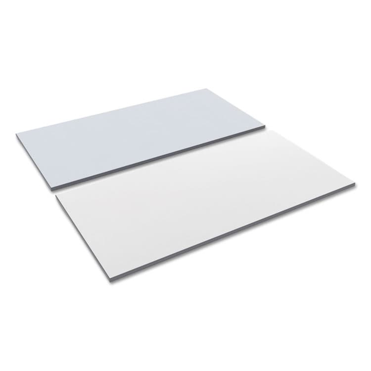 ALERA Reversible Laminate Table Top, Rectangular, 59.38w x 29.5d, White/Gray (ALETT6030WG)