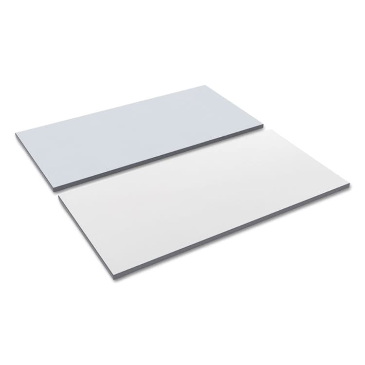 ALERA Reversible Laminate Table Top, Rectangular, 59.38w x 23.63d, White/Gray (ALETT6024WG)