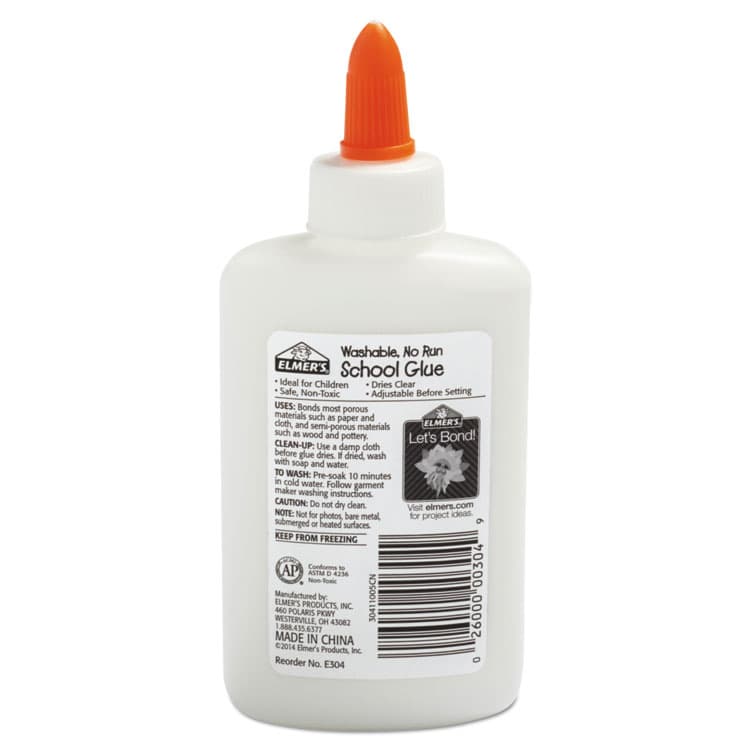 ELMER'S PRODUCTS, . Washable School Glue, 4 oz, Dries Clear (EPIE304) thumbnail 2