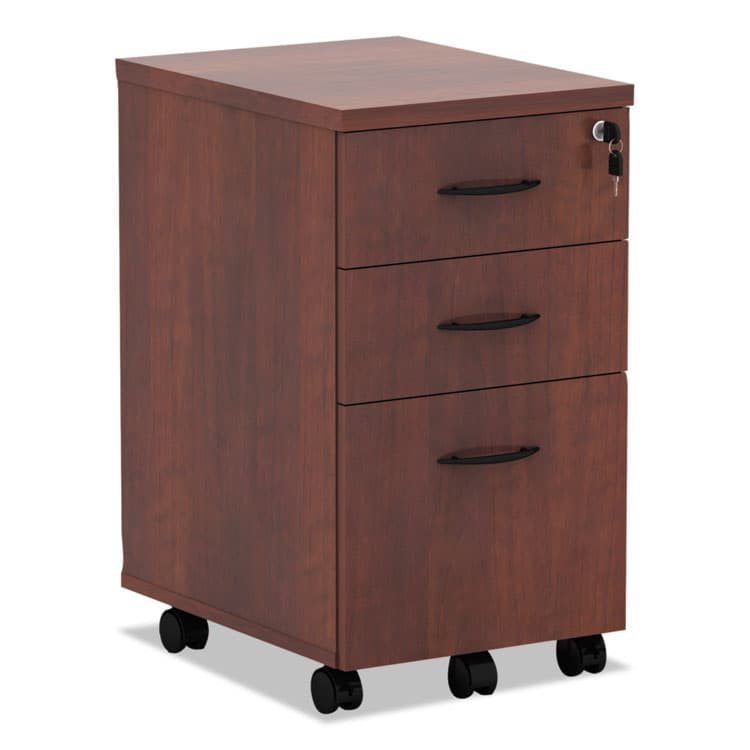 ALERA Alera Valencia Mobile Pedestal File, Left/Right, 3-Drawer Box/Box/File, Legal/Letter, Medium Cherry, 15.88" x 20.5" x 28.38" (ALEVA572816MC)