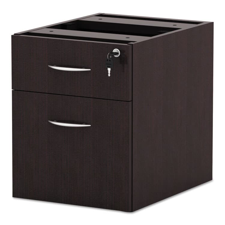 ALERA Alera Valencia Series Hanging Pedestal File, Left/Right, 2-Drawers: Box/File, Legal/Letter, Espresso, 15.63" x 20.5" x 19.25" (ALEVA552222ES) thumbnail 3