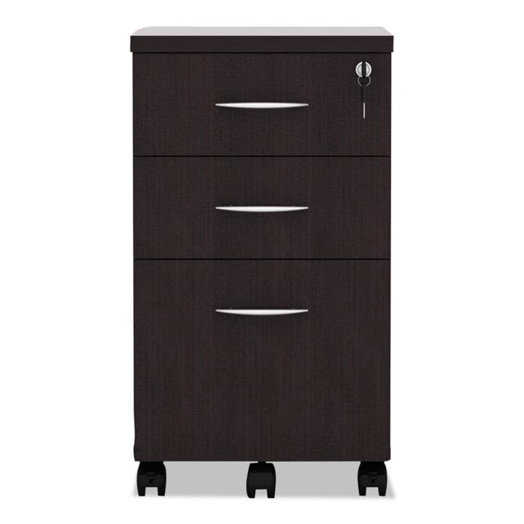 ALERA Alera Valencia Series Mobile Pedestal File, Left/Right, 3-Drawer: Box/Box/File, Legal/Letter, Espresso, 15.88 x 20.5 x 28.38 (ALEVA572816ES) thumbnail 2