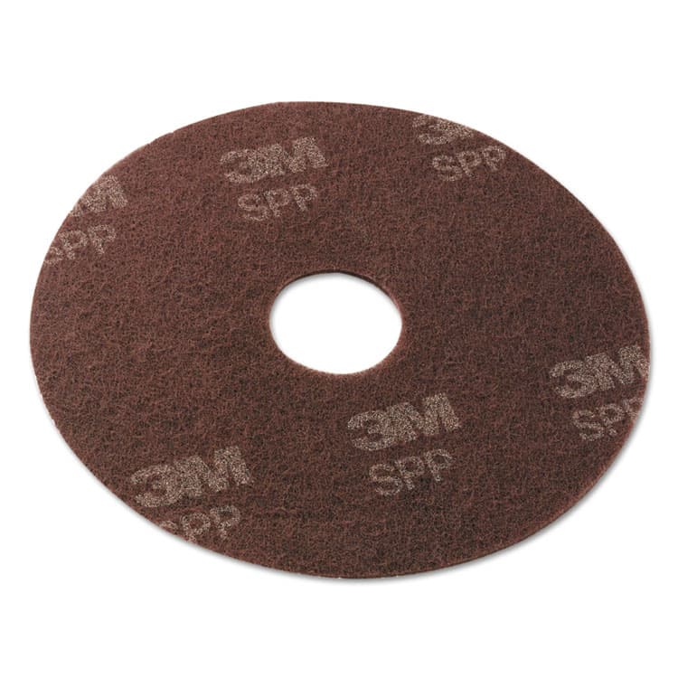 3M/COMMERCIAL TAPE DIV. Surface Prep Floor Pads, 16" Diameter, Brown, 10/Carton (MMMSPP16)