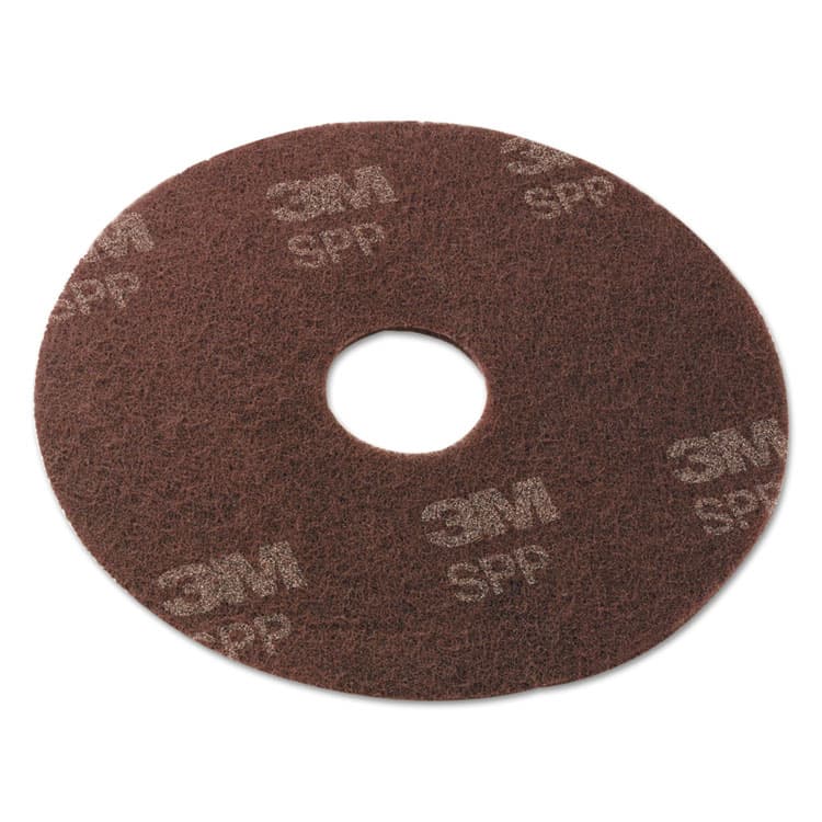 3M/COMMERCIAL TAPE DIV. Surface Prep Floor Pads, 14" Diameter, Brown, 10/Carton (MMMSPP14)