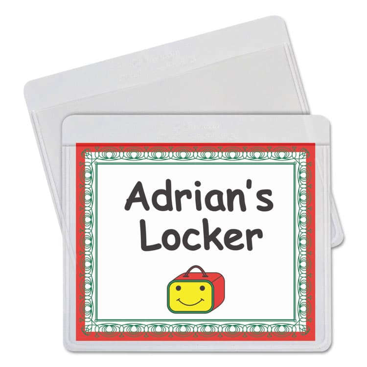 C-LINE PRODUCTS, Self-Adhesive Labeling Pockets, Top Load, 3.75 x 3, Clear, 25/Pack (CLI70443)