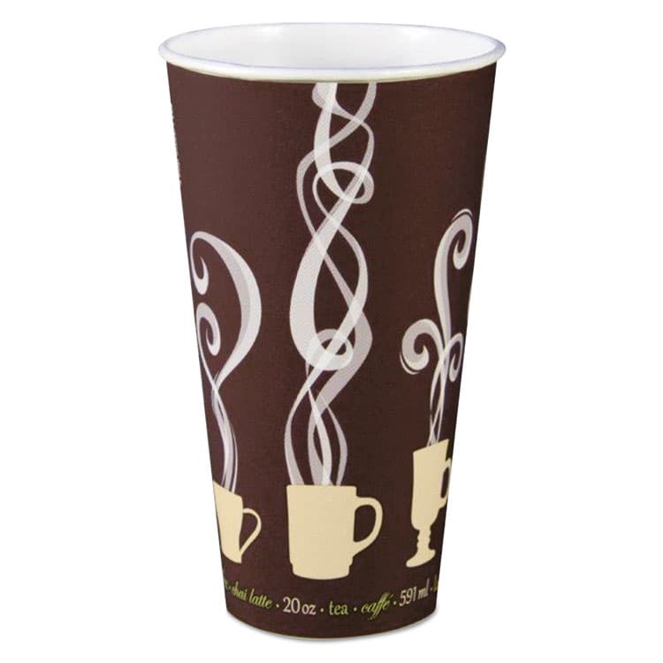 DART Thermoguard Insulated Paper Hot Cups, 20 oz, Steam Print Design, 600/Carton (DCCDWTG20ST)