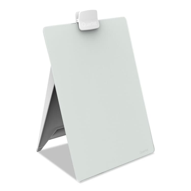 QUARTET MFG. Glass Dry Erase Desktop Copy Holder, Holds Up to 20 Letter Size Sheets, Plastic, White (QRTGDE119) thumbnail 2