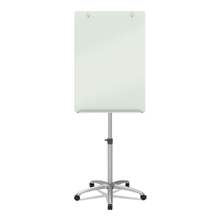 QUARTET MFG. Infinity Glass Mobile Presentation Easel, 36" x 24", White Surface, Black/Gray Metal/Plastic Frame (QRTECM32G) thumbnail 2
