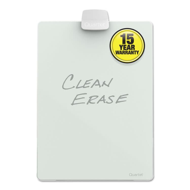 QUARTET MFG. Glass Dry Erase Desktop Copy Holder, Holds Up to 20 Letter Size Sheets, Plastic, White (QRTGDE119)