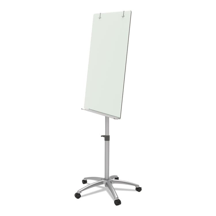 QUARTET MFG. Infinity Glass Mobile Presentation Easel, 36" x 24", White Surface, Black/Gray Metal/Plastic Frame (QRTECM32G) thumbnail 4