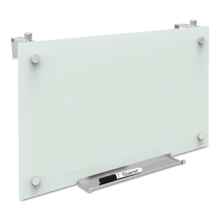 QUARTET MFG. Infinity Magnetic Glass Dry Erase Cubicle Board, 30" x 18", White Surface (QRTPDEC1830) thumbnail 2
