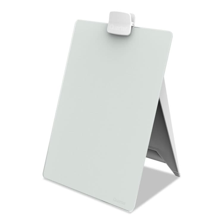 QUARTET MFG. Glass Dry Erase Desktop Copy Holder, Holds Up to 20 Letter Size Sheets, Plastic, White (QRTGDE119) thumbnail 3