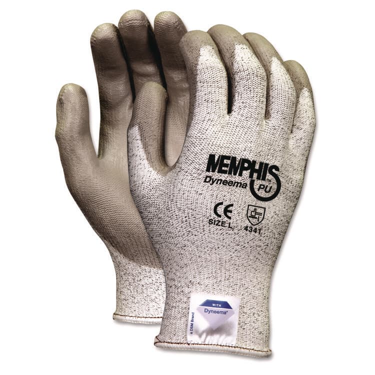 MCR SAFETY Dyneema Gloves, EN388: 4341, Medium, Gray/White, Pair (CRW9672M)